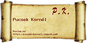 Pucsek Kornél névjegykártya